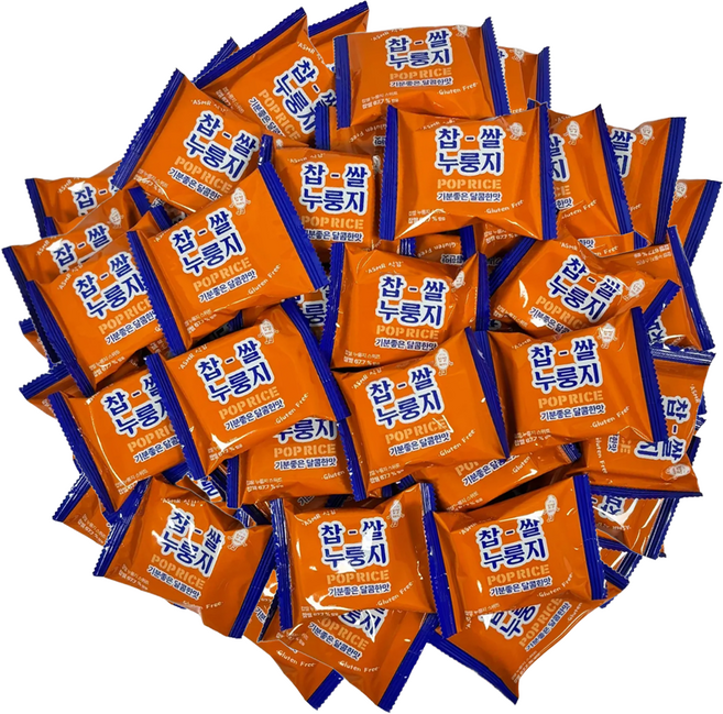 찹쌀 누룽지팝 과자 POP RICE 쌀과자 스위트 대용량 과자 50개, 1개
