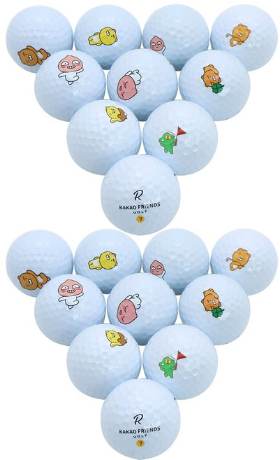 카카오프렌즈골프 유니크에픽 혼합 골프 로스트볼 A+급, 1세트, 20개입, 화이트
