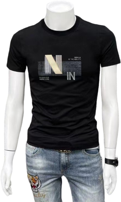 십전십미 남자 반팔 패션 여름 캐주얼 레터링 티셔츠 슬림핏