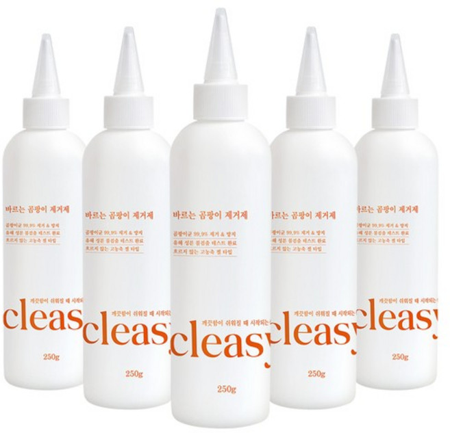 클이지 바르는 곰팡이제거제 250g 5개 곰팡이젤 곰팡이방지제 욕실 벽지 줄눈 주방 베란다, 없음