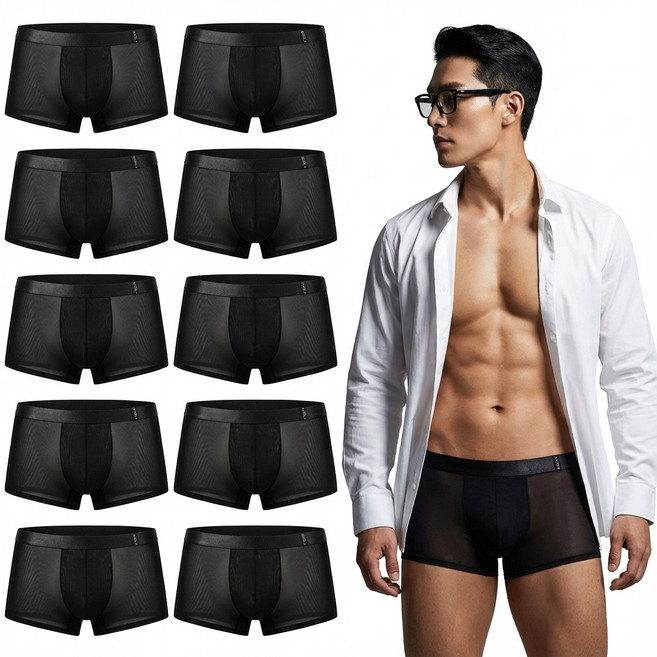 커스 남성 팬티 폼에어 드로즈 12매 세트 통기성 극세사 쿨링