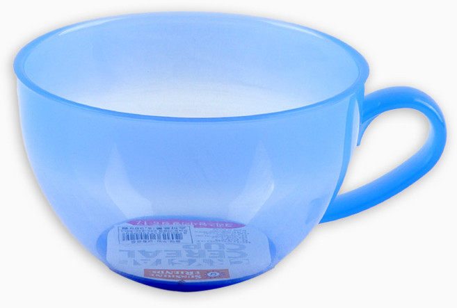 일조 크리스탈 시리얼컵 6-17 국산 시리얼볼 투명 손잡이볼, 블루, 1개