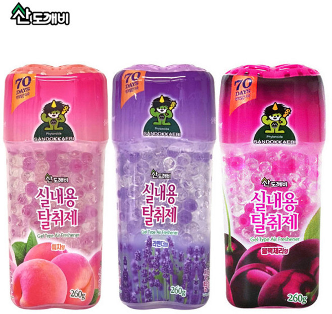 산도깨비 70일 지속형 실내용 방향제 피치향/블랙체리향/라벤더향 260g x 택일 1개 초특가