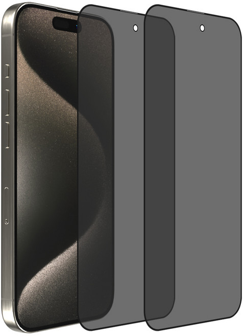 니하 아이폰 사생활 풀커버 강화유리 강화유리필름 2매입, 1세트