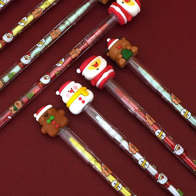 10개 귀여운 크리스마스 카트리지 연필 랜덤 1개, 상세페이지 참조, 상세페이지 참조