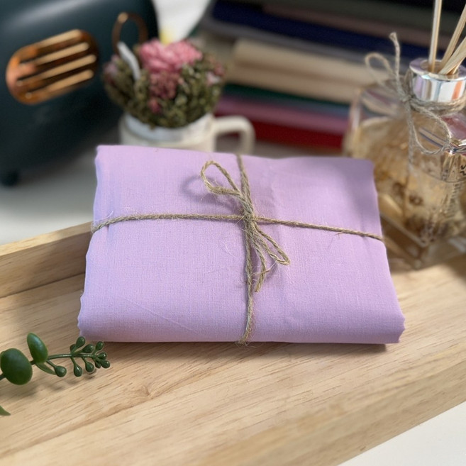 CRT 006 탐나요 면 60수 아사 원단 바이오 워싱 패브릭 무지 천, 1개, 연보라