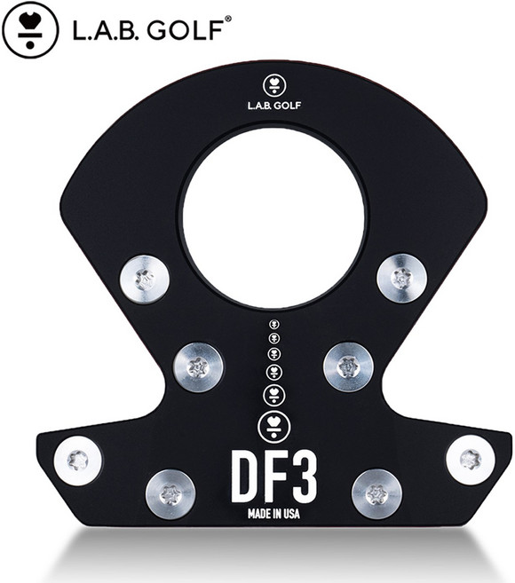 랩골프 랩퍼터 DF3 블랙 말렛 제로토크 골프 퍼터, 35도