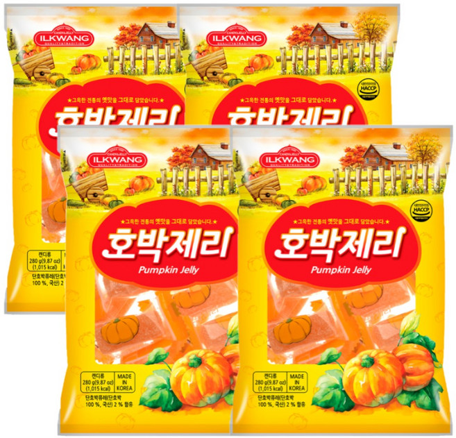 일광제과 호박 제리, 280g, 4개