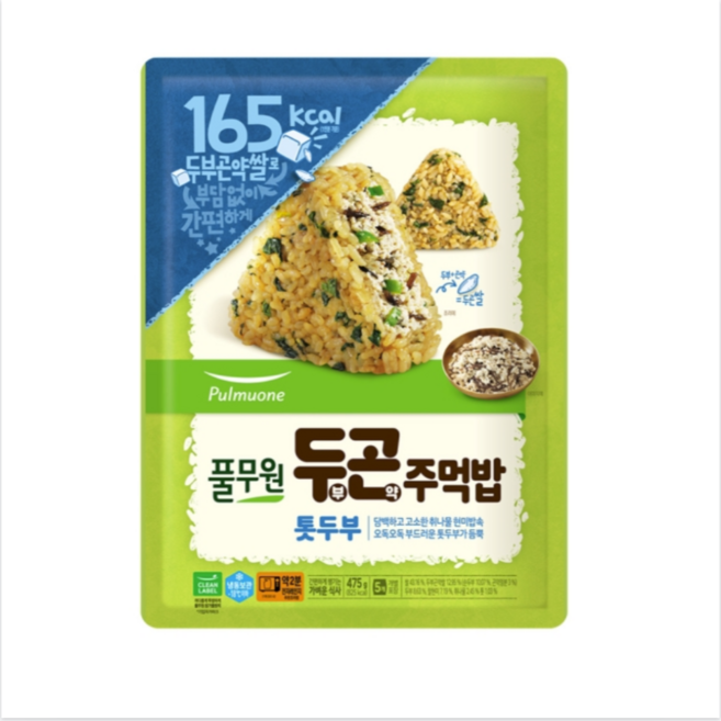 풀무원 두부곤약주먹밥 톳두부(5개입), 475g, 3개