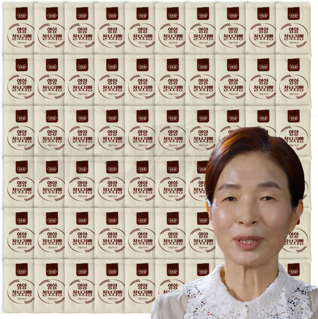 [TV홈쇼핑정품 인포벨]류인순장인 선유가 영양 찰보리빵 저당 찰보리 돼지감자 밀가루제로 단팥빵 간식, 60개, 28g