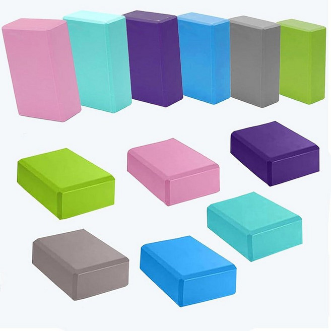 12 Pcs Foam Yoga Blocks Lightweight Non-Slip Supportive Yoga Bricks Yoga Props Accessories for Wom, 12PACK