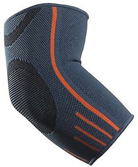 XA 專業運動針織護肘, 灰藍色 + 橘色, 1雙