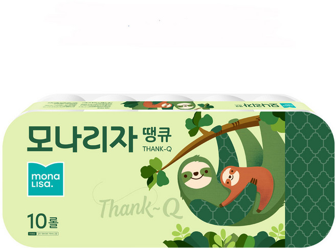 모나리자 땡큐 50m 두겹 화장지 10롤 롤화장지, 1개, 10개입