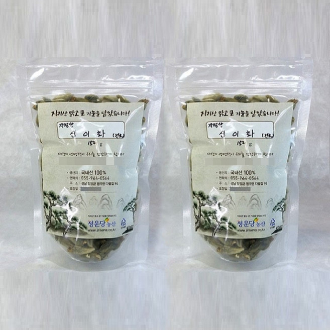 국산 자연산 신이화 2팩 야생 목련꽃봉오리, 150g