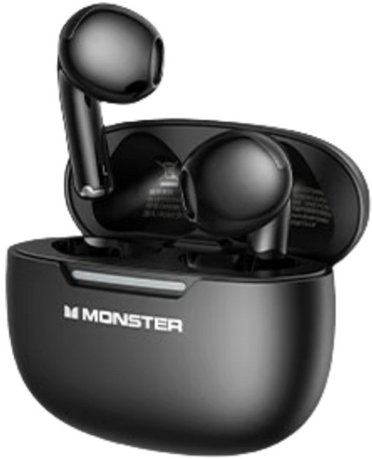 MONSTER N-라이트 208 노이즈캔슬링 블루투스 이어폰, 블랙, N-Lite208