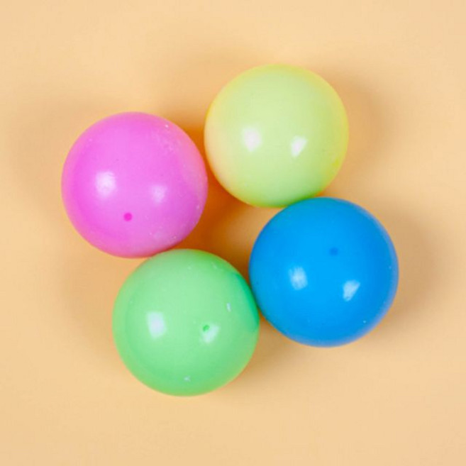 (3 세트) 야광 말랑이 주물럭 볼 5개 찐득이 찐득볼