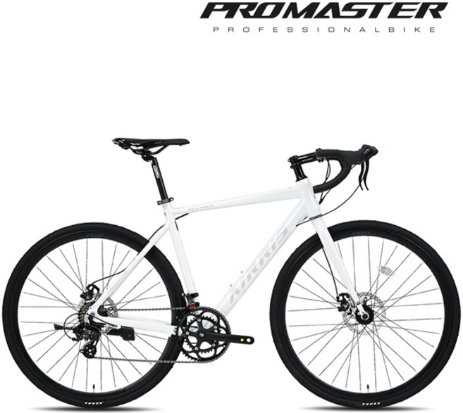 프로마스터 경량 알루미늄 로드자전거 에어리스R1.4D 시마노A070 14단 디스크 반조립, 에어리스R1.4D 510 화이트+블랙, 미조립, 1개, 510 화이트+블랙, 166cm