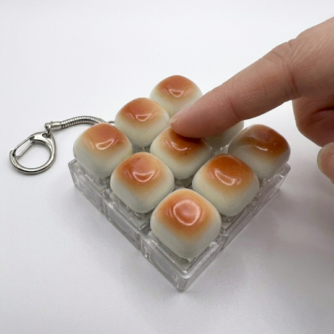 쿠즈미 노릇노릇 식빵 키캡키링 열쇠고리, 초대형 식빵, 1개