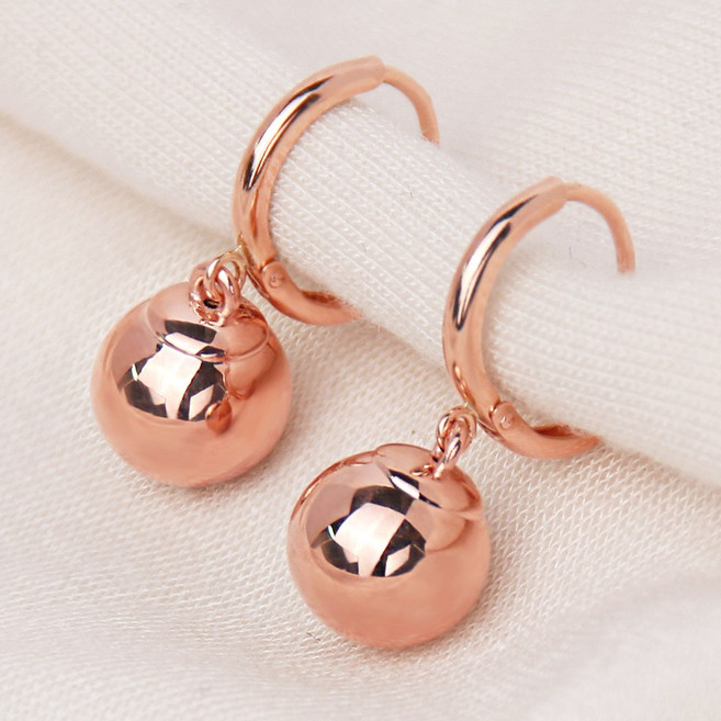 주리에떼 14K 18K 여성 데일리 골드 심플 볼링 원터치 금 귀걸이