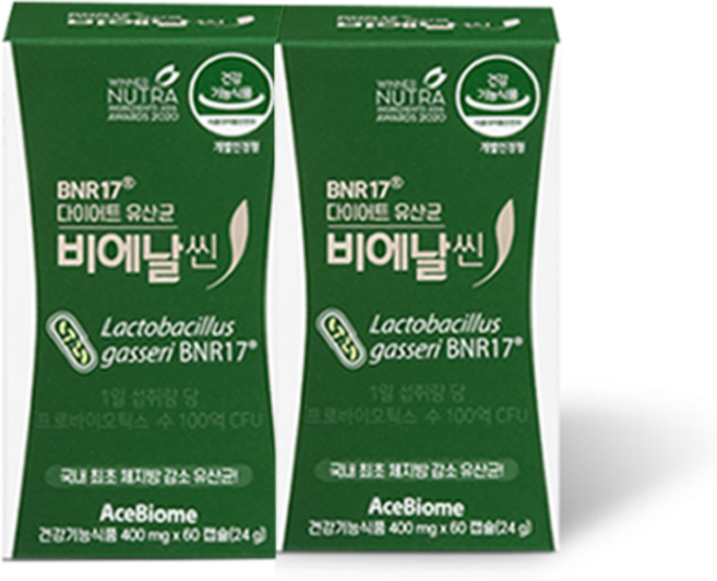 비에날17 비에날씬 다이어트 유산균 캡슐, 2개, 60정