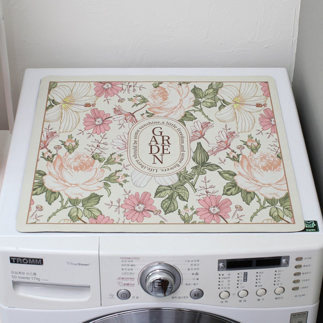 구디푸디 1+1 냉장고 세탁기커버 미끄럼방지 방수 다용도 덮개, 핑크 2개