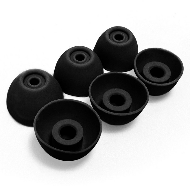 더조은셀러 갤럭시 버즈 2 플러스 호환 실리콘 이어팁 이어캡 스윗팁, 블랙(6P), 1세트, 갤럭시 버즈2/버즈/플러스