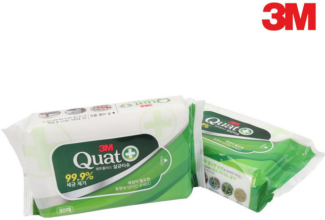 쿼트플러스 살균티슈 80매/세균 소독 물티슈 클리너, 1개