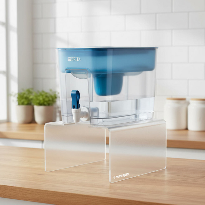 브리타 플로우용 받침대 거치대 (아크릴 22 x 29 x 16cm), 1개, 반투명
