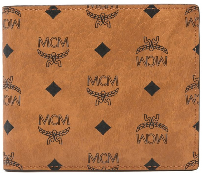 MCM 로고 프린트 지갑