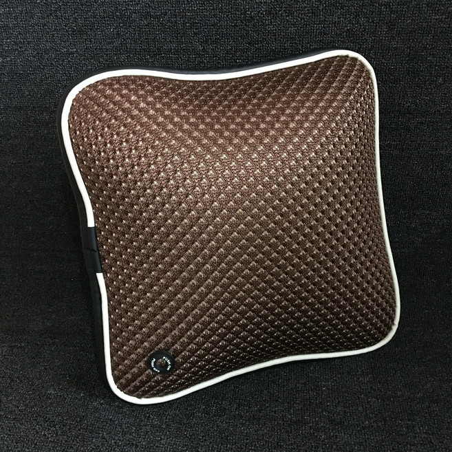 허리 안마쿠션 베개 휴대용 자동차 마사지 USB충전, 등나무 실크 레드 브라운