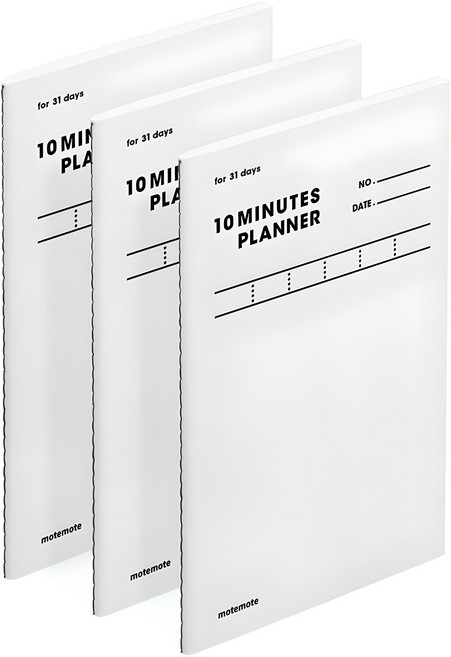 모트모트 텐미닛 플래너 31DAYS, 화이트, 3개