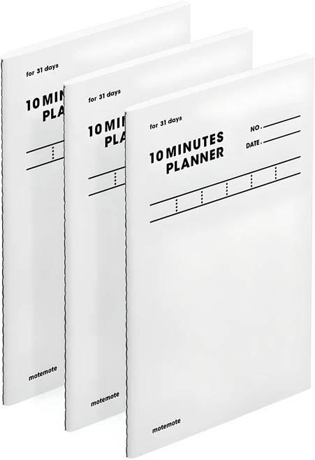 모트모트 텐미닛 플래너 31DAYS, 화이트, 3개 - 쿠팡