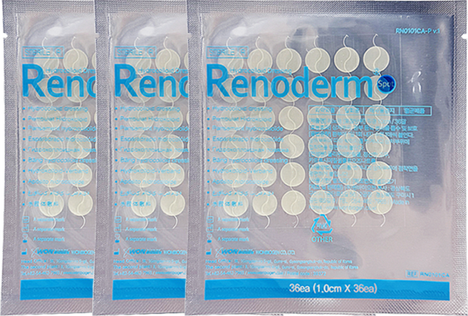 레노덤 스팟 36알 여드름 패치 점 뺀 후 관리 습윤밴드 드레싱, 3개