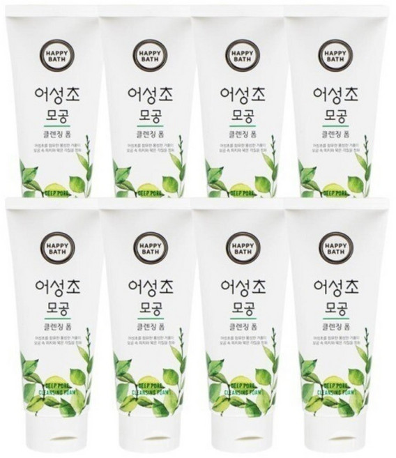 해피바스 어성초 모공 클렌징폼 200ml, 200g, 8개