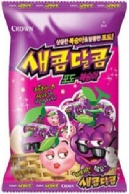 크라운 새콤달콤 포도복숭아, 200g, 1개