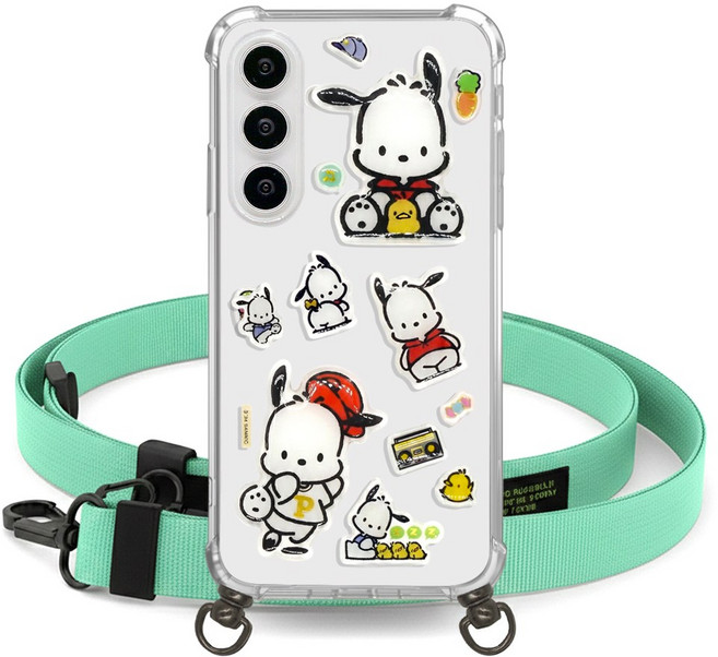 포차코 목걸이 케이스 패치 스트랩 키즈폰 갤럭시