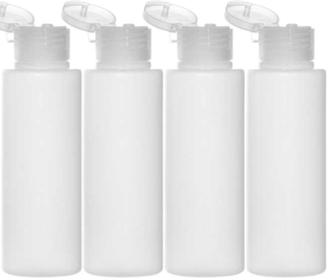 유슬로즈 공병 실리콘공병 화장품 여행용 샴푸, 200ml X 4개, 1세트