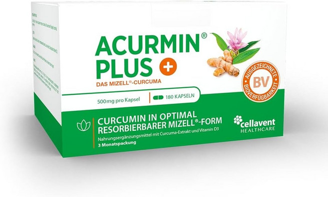 acurmin plus Micellar Curcumin 아큐민 플러스 미셀라 커큐민 180캡슐, 180정, 1개
