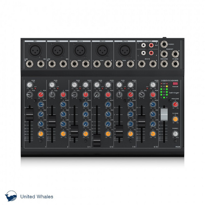 베링거 제닉스 1003B 아날로그 10채널 믹서 소형 이펙터내장 오디오 믹서 [이동식 9V 배터리운용/정품]