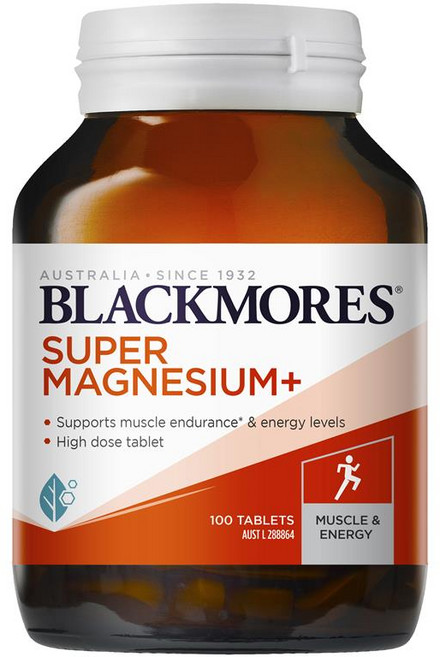블랙모어스 슈퍼 마그네슘+ 근육 건강 비타민 100정 Blackmores Super Magnesium+ Muscle Health Vitamin 100 Tablets, BLACK 블랙mores 슈퍼 마그네슘 플러스 100정, 1개