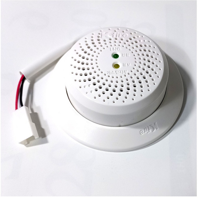 가스탐지부 자동식소화기 감지부 LNG 도시가스 가스경보기 DC.12V 누설 누출감지, 화이트, 1개