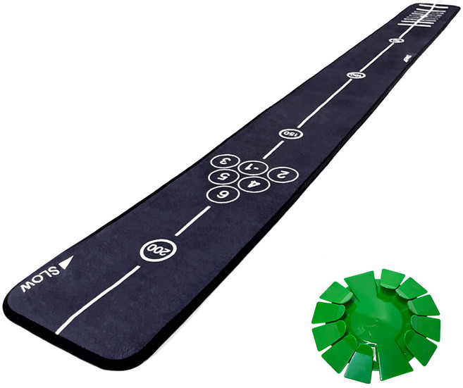 피스탑 모던 컬러 골프 퍼팅매트 실내 퍼팅연습기+홀컵, 차콜, 1개