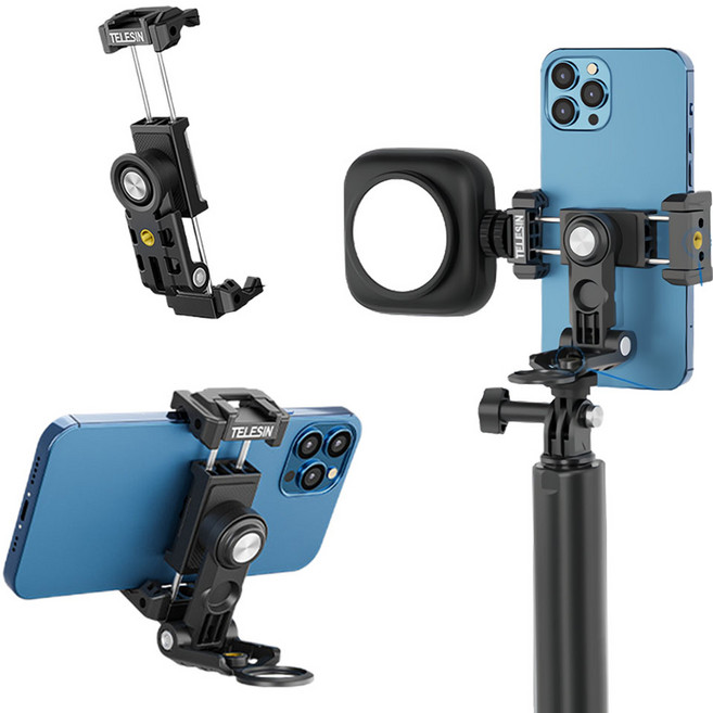 텔레신 삼각대 스마트폰 홀더 마운트 거치대 셀카봉 360도, 1개, 텔레신 스마트폰 홀더 거치대