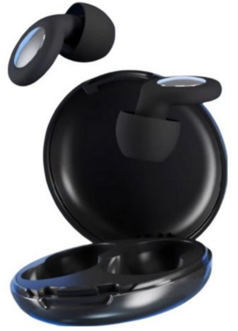 오어브랜드 블랙 실리콘 소음 차단 수면 귀마개, 1세트, 2개입