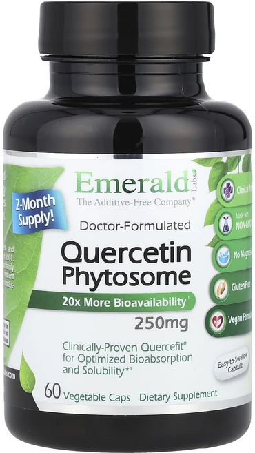 Emerald Laboratories 퀘르세틴 파이토솜 250mg 베지 캡슐 60정, EmeraldLaboratories퀘르세틴파이토솜250, 1개 - 쿠팡