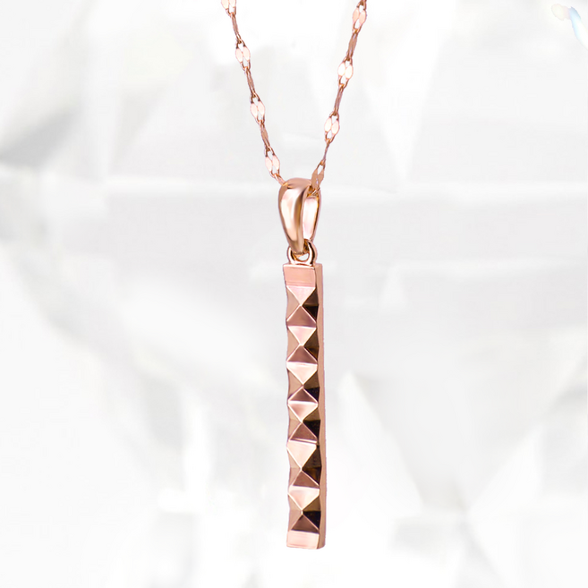 주리에떼 14K 18K 여성 데일리 컷팅 일자바 루스 금 목걸이