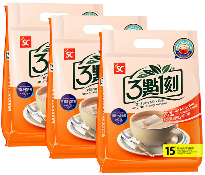 3시15분 오리지날 밀크티 티백, 20g, 15개입, 3개