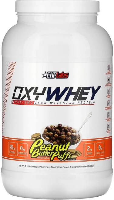 EHPlabs OxyWhey Lean Wellness Protein Peanut Butter Puffs 2.16 lb (983 g), EHPlabs, OxyWhey, Lean Wellnes, 1개 - 쿠팡