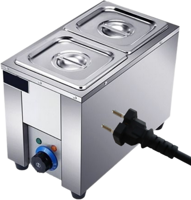 핫씽크 5중 발열 중탕기 업소용 워머기 보온 탕온기 뷔페 중국집 소스 스텐 레스토랑, 소형 2칸
