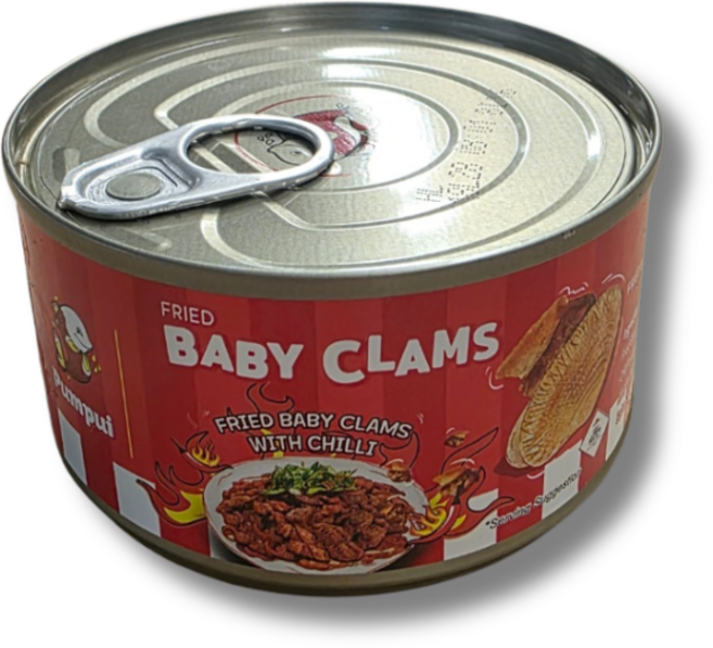 태국 뿜뿌이 후라이드 베이비 클램 위드 칠리 / Thai Pum Pui Fried Baby Clams With Chilli, 4개, 70g